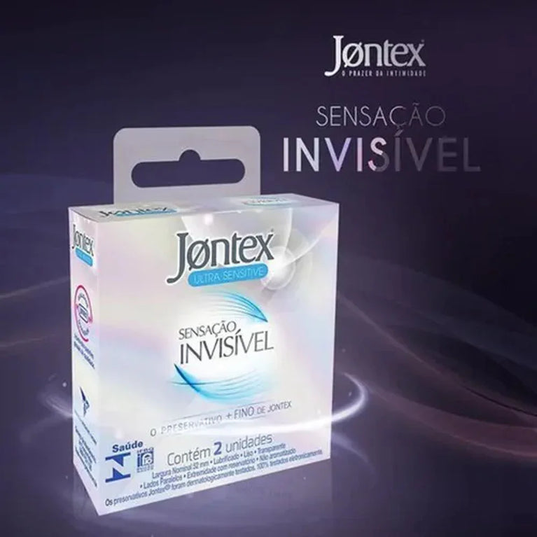 Preservativo Jontex Lubrificante Sensação Invisível C/2