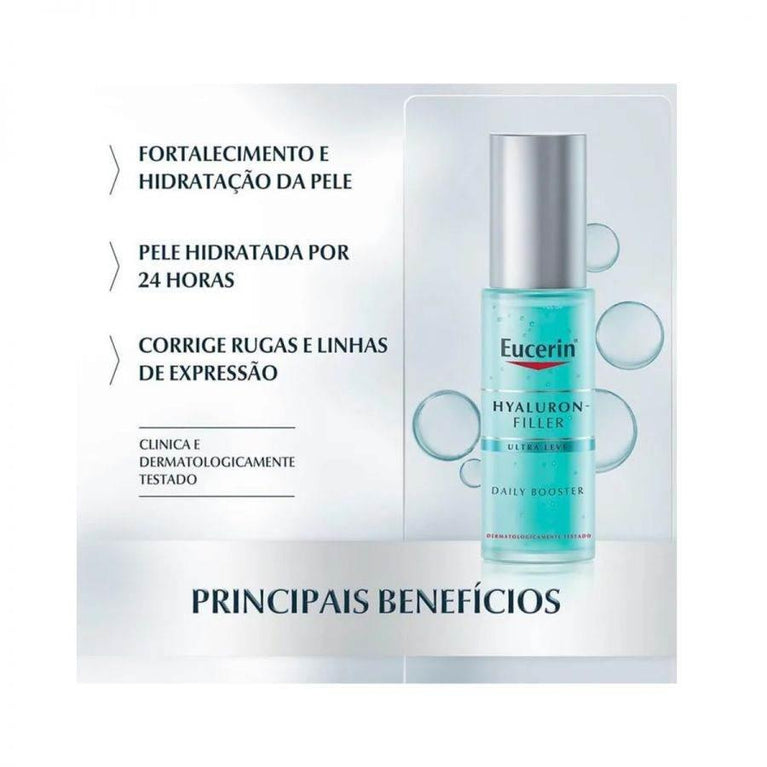 Eucerin Anti-idade Hyaluron Filler Daily booster 30ml/30g - Drogaria Poupa Centro