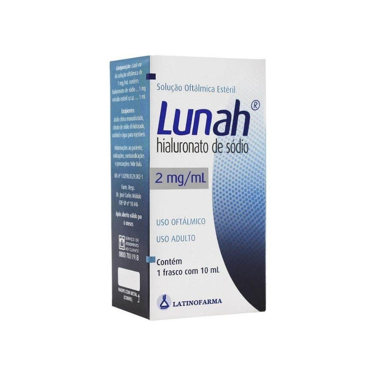 Lunah 2Mg/Ml Solução Oftálmica - 10Ml - Drogaria Poupa Centro