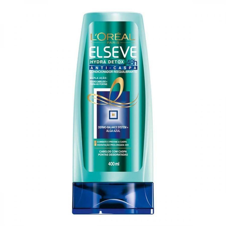 Condicionador Elseve 400ml Hydra Detox Anti Caspa - Drogaria Poupa Centro
