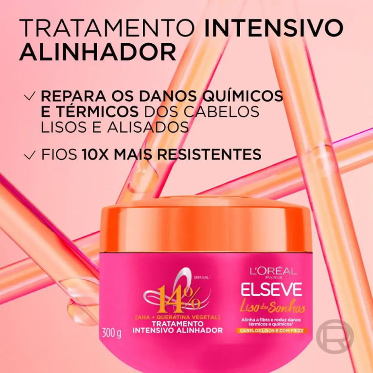 Creme de Tratamento Intensivo Alinhador Elseve Liso dos Sonhos 300g