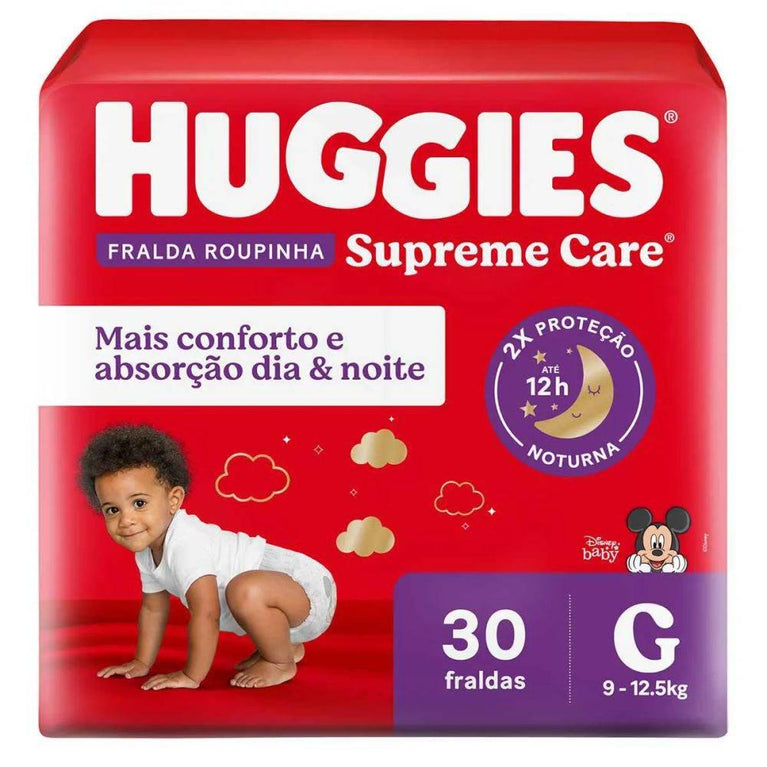 Fralda Roupinha Huggies Supreme Care Disney Baby G Com 30 Unidades - Drogaria Poupa Centro