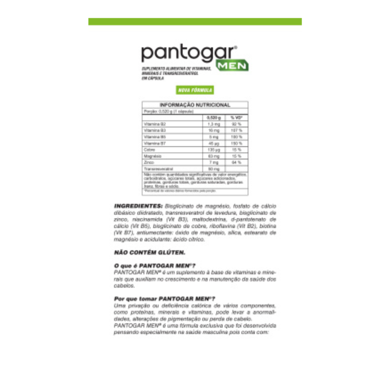 Pantogar Men 30 cápsulas Biolab