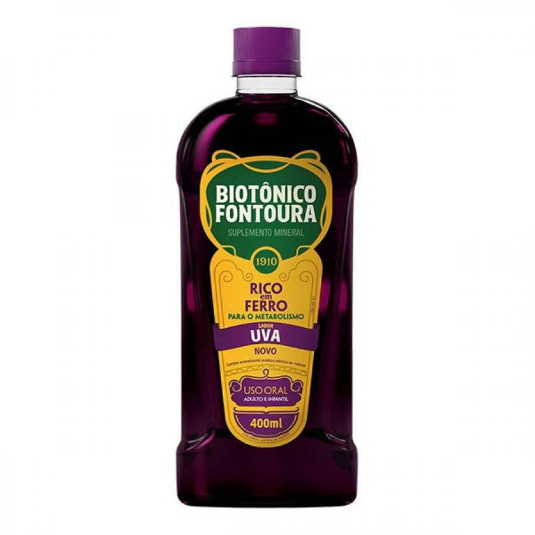 Biotonico Fontoura 400Ml Uva - Drogaria Poupa Centro