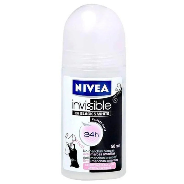 Desodorante Nivea Rollon Invisible Black With 50ml - Drogaria Poupa Centro