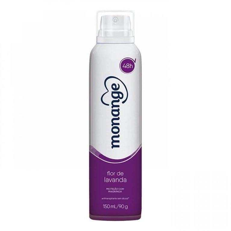 Desodorante Monange Aerosol Flor de Lavanda 90g - Drogaria Poupa Centro