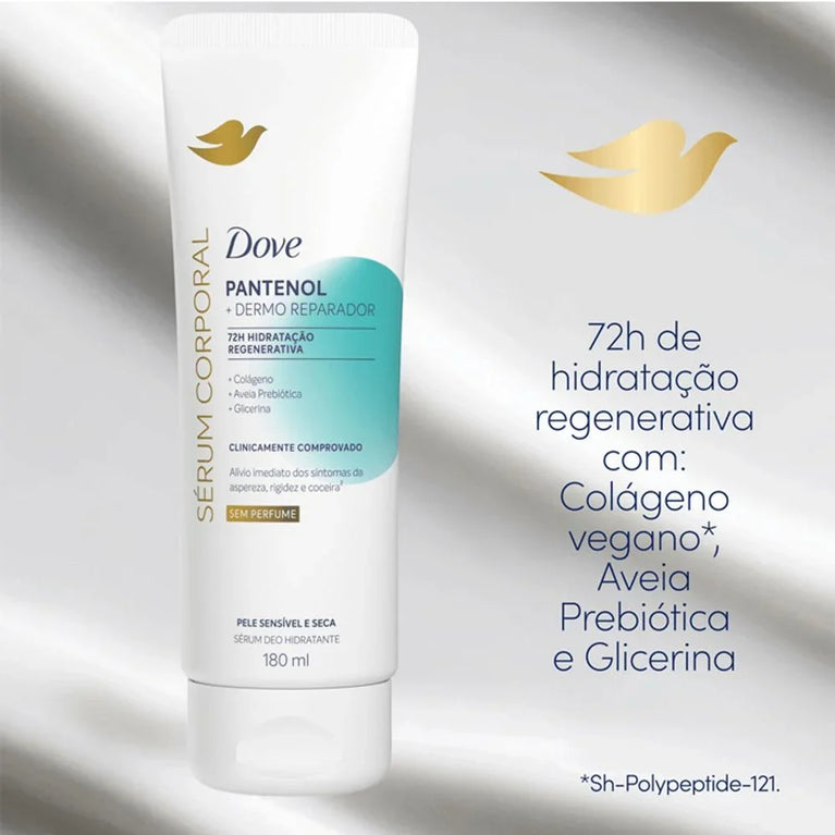 Sérum Corporal Dove Pantenol + Dermo Reparador (Sem Perfume) 180ml