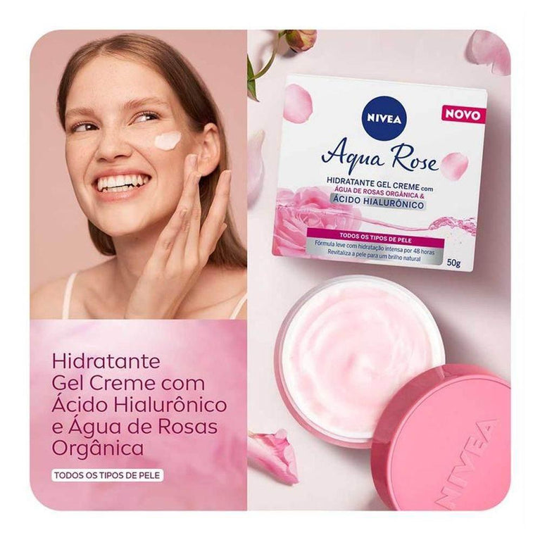 Creme Hidratante Facial em Gel Nivea Aqua Rose com 50ml - Drogaria Poupa Centro