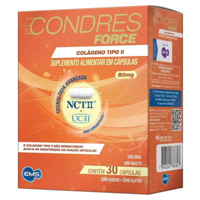 Colágeno Tipo II Condres Force 30 Cápsulas - Drogaria Poupa Centro