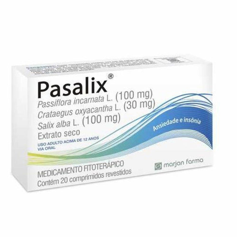 Pasalix 100Mg+30Mg+100Mg - 20 Comprimidos - Drogaria Poupa Centro