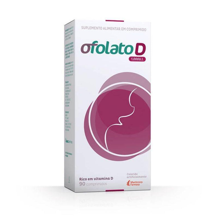 Metilfolato + Vitamina D 1000UI Ofolato para Gestantes 90 comprimidos - Drogaria Poupa Centro