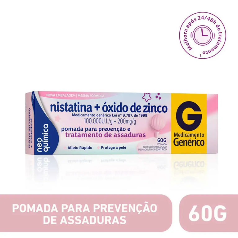 Pomada Nistatina+Oxido Zinco 60G Neo Química