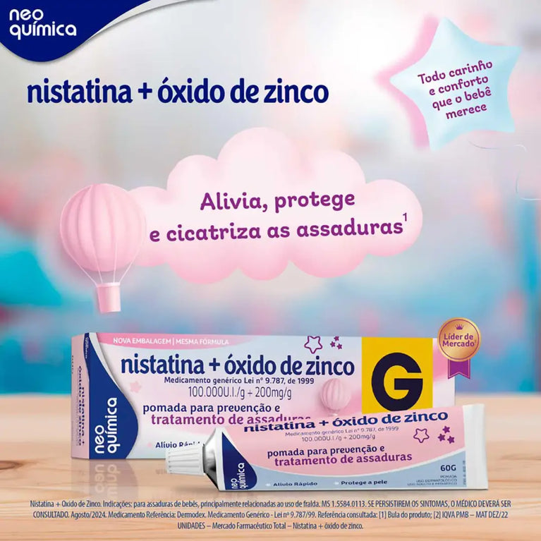 Pomada Nistatina+Oxido Zinco 60G Neo Química