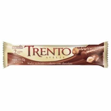 Wafer Trento Avelã Cobertura Chocolate ao Leite 38% Cacau 32g - Drogaria Poupa Centro