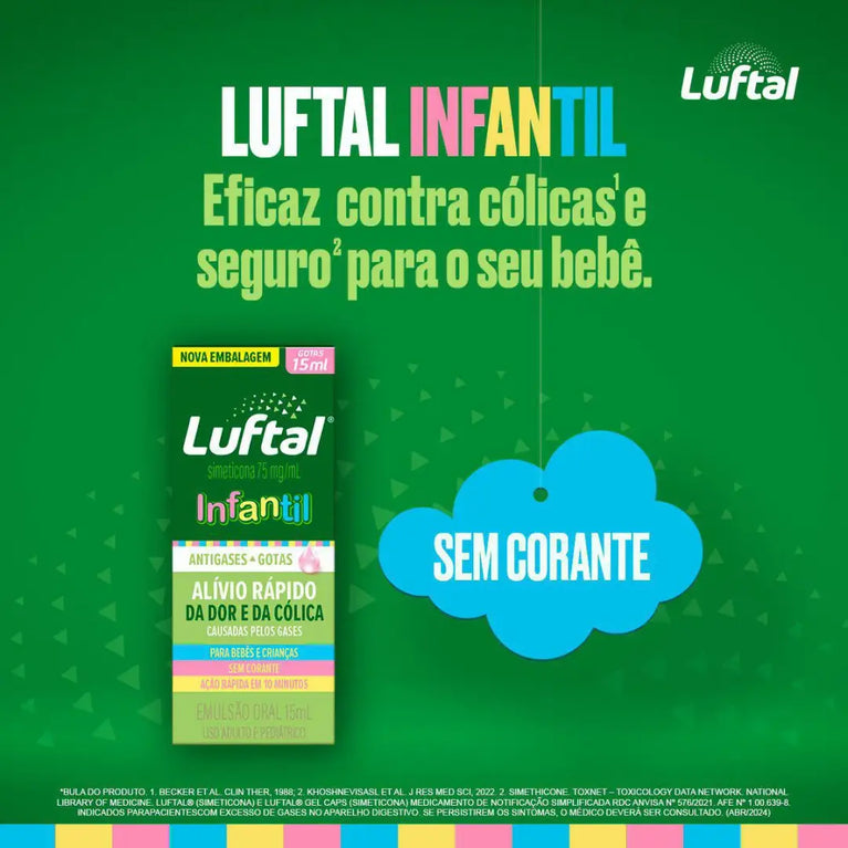 Luftal 75Mg/Ml Infantil em Gotas - 15Ml