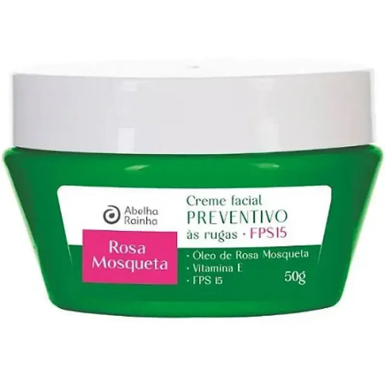 Creme Facial Preventivo às Rugas Rosa Mosqueta 50G Abelha Rainha