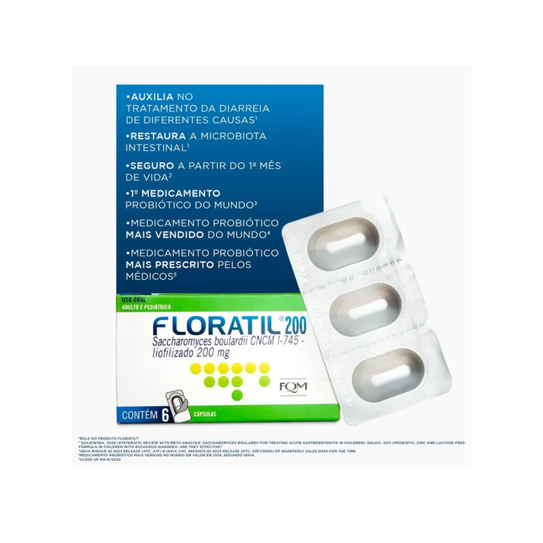 Floratil 200 com 6 cápsulas