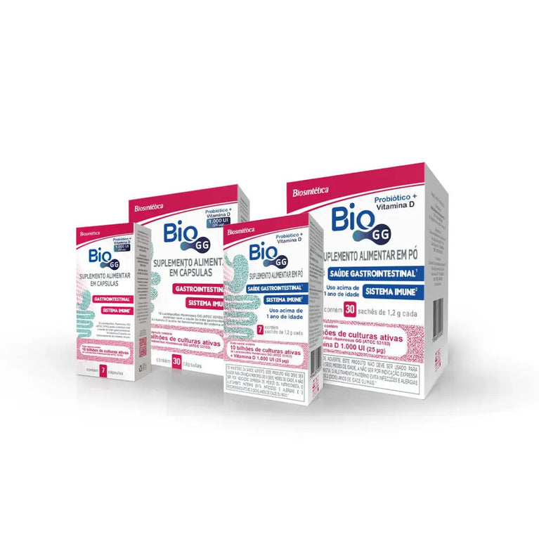 Suplemento Alimentar Bio GG Probiótico + Vitamina D 1.000UI - 30 cápsulas