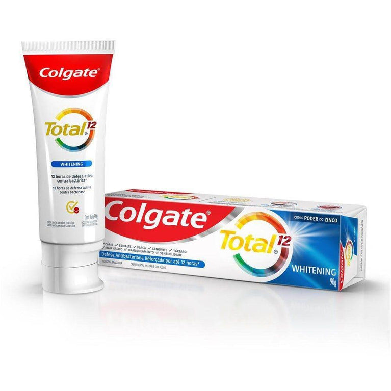 Creme Dental Colgate Total 12 Whitening 90g - Drogaria Poupa Centro