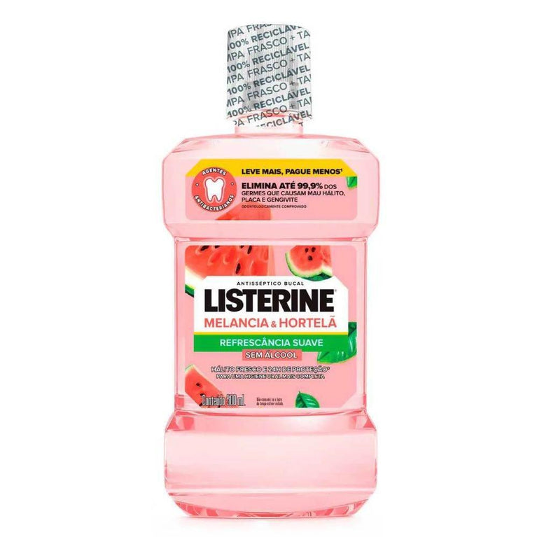 Listerine Melancia e Hortelã - 500Ml - Drogaria Poupa Centro