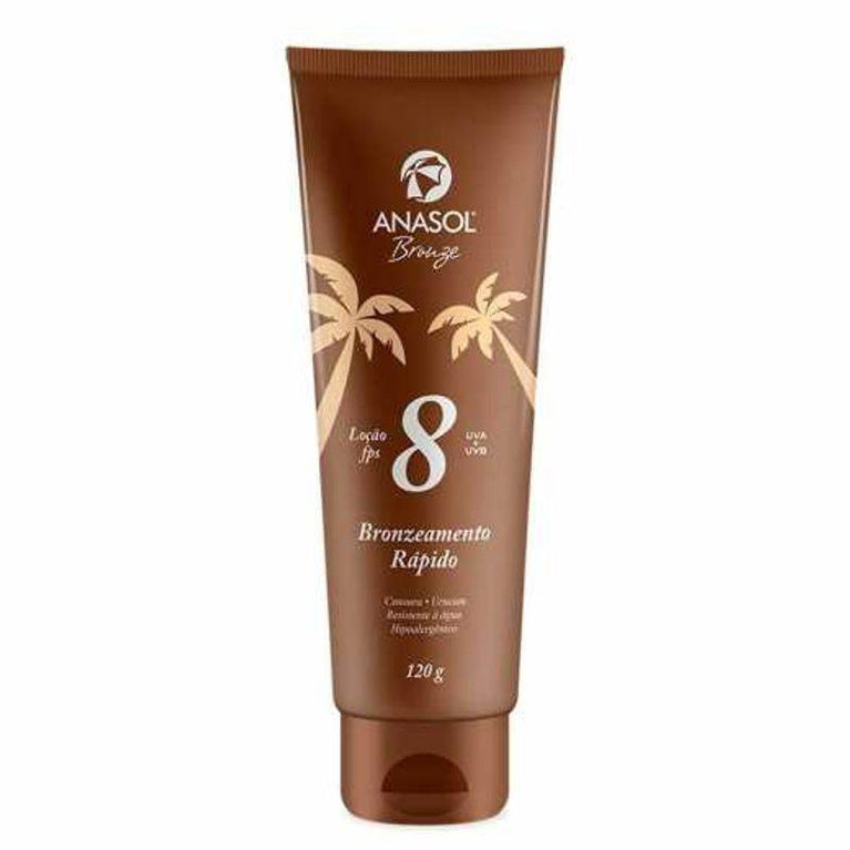 Loção Bronzeadora Anasol Bronze FPS 8 Com 120g - Drogaria Poupa Centro