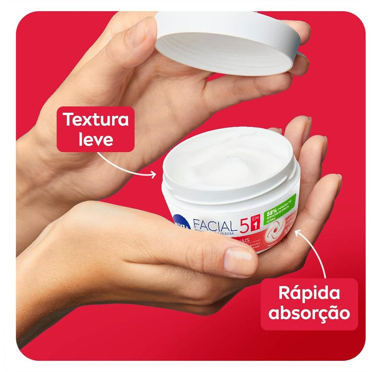 KIT COM 2 Hidratante Facial Nívea Antissinais Creme 100g