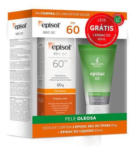 Kit Protetor Solar Episol Fps60 60g+ Sabonete Líquido Facial Epidac Oc 60ml - Drogaria Poupa Centro