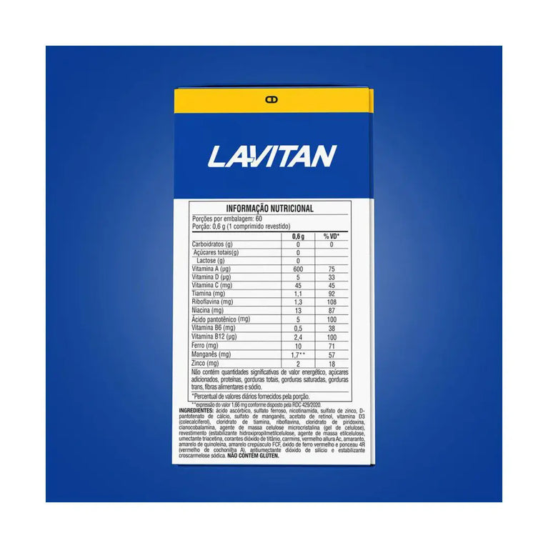 Lavitan Vitamina A-Z Com 60 Comprimidos
