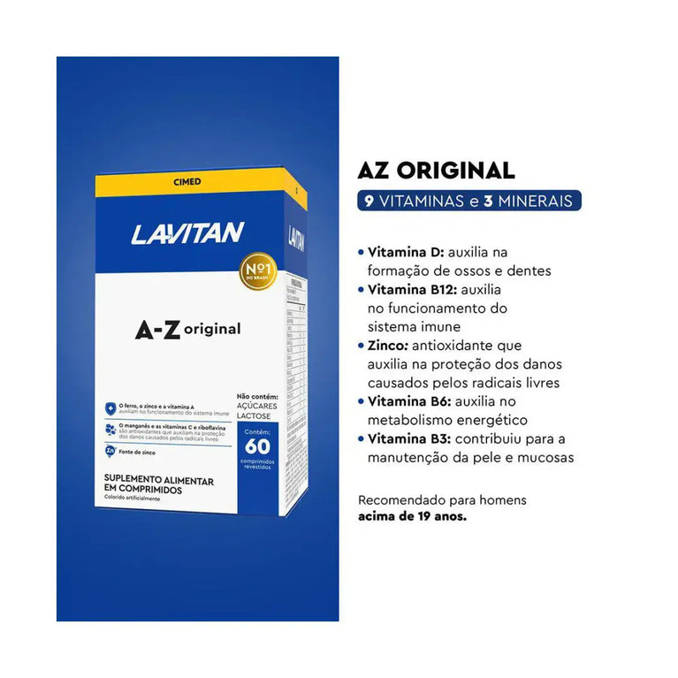 Lavitan Vitamina A-Z Com 60 Comprimidos