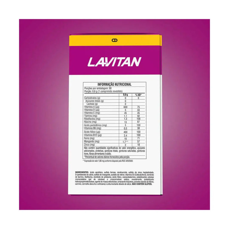 Polivitamínico Lavitan A-Z + Mulher 90 Comprimidos Cimed