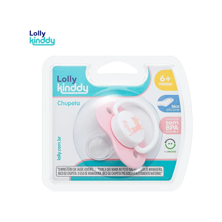 Chupeta Zoo Bona Silicone Rosa Tam 2 Lolly