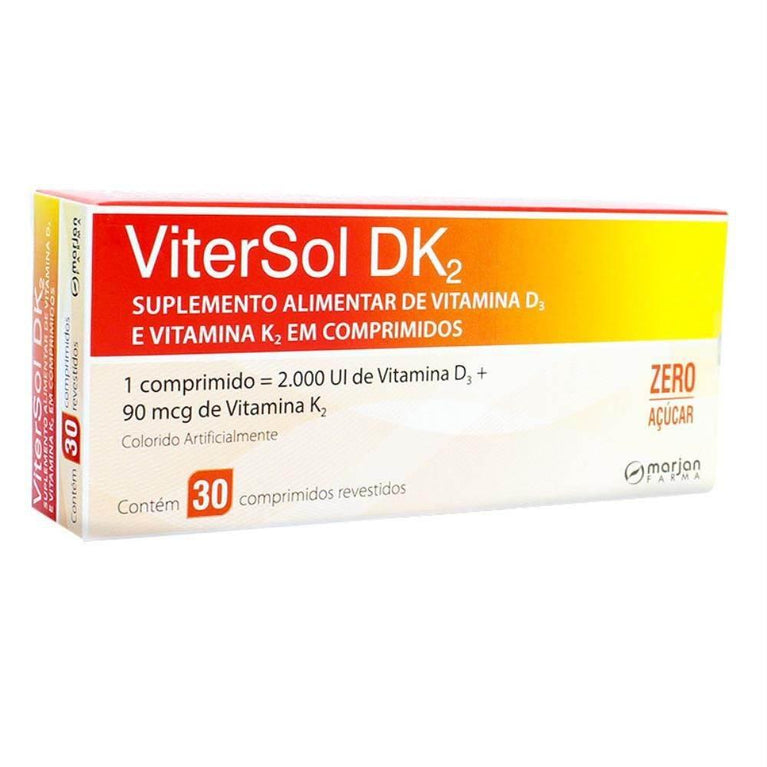 Vitersol DK2 Com 30 Comprimidos - Drogaria Poupa Centro