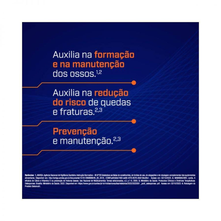 Cálcio 600mg + Vitamina D 400UI Osteonutri Com 30 comprimidos - Drogaria Poupa Centro