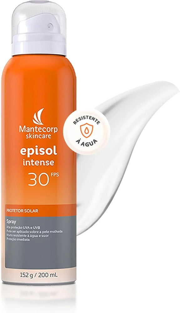 Mantecorp - Protetor Solar Episol Intense FPS 50 - Proteção UVA/UVB, Resistente à Água e Suor - 200ml