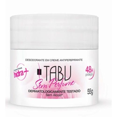 Desodorante Feminino Tabu Sem Perfume creme com 55g - Drogaria Poupa Centro