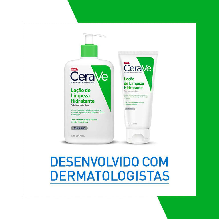 Loção de Limpeza Hidratante CeraVe Pele Normal a Seca com Limpeza Suave com Ceramidas Sem Perfume 200ml