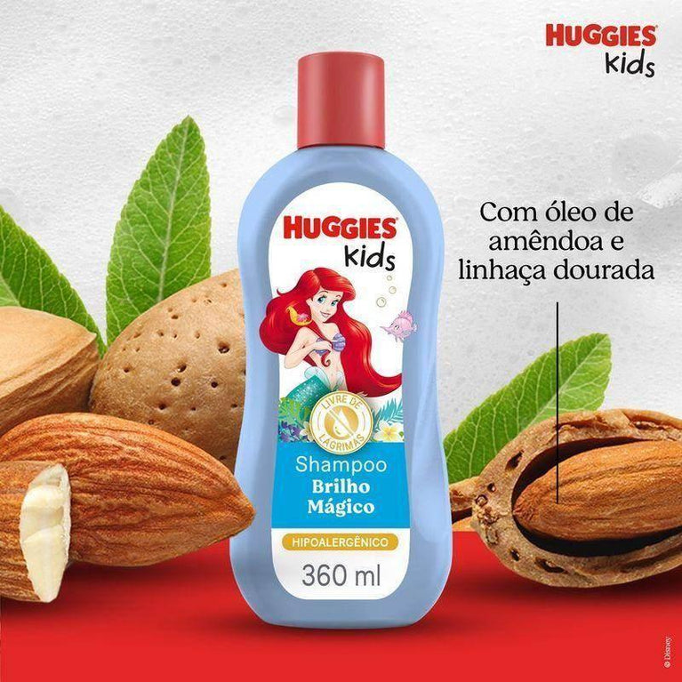 Shampoo Huggies 360ml Hidratação e Brilho Kids Ariel - Drogaria Poupa Centro