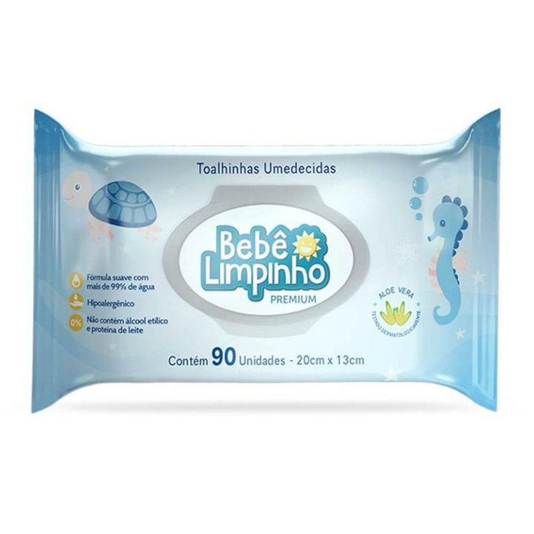 Toalha Umedecida Bebê Limpinho pacote com 90 unidades - Drogaria Poupa Centro