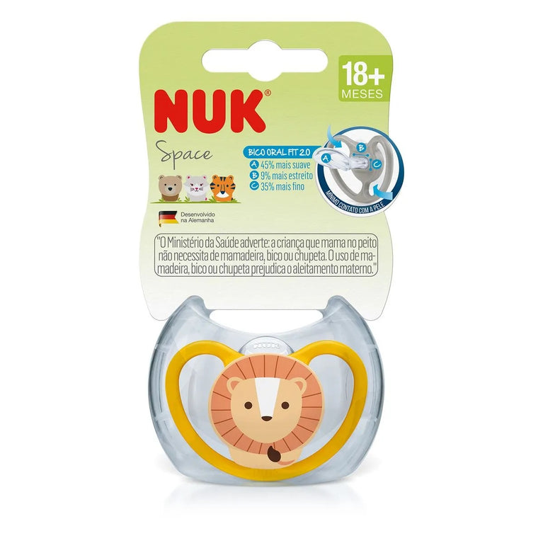 Chupeta Nuk Space 18+ Meses Amarela