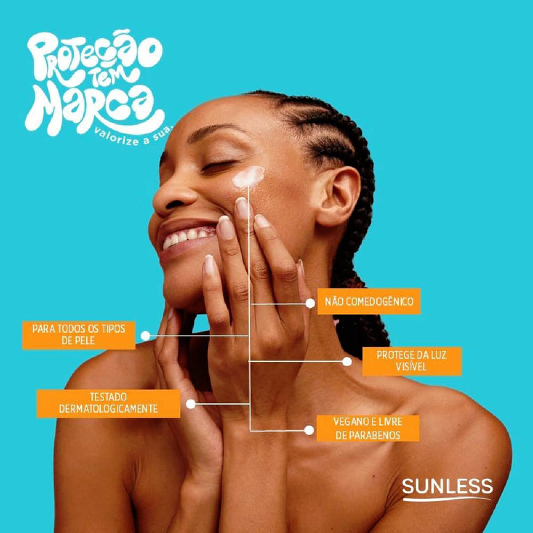 Protetor Solar Facial FPS 60 Sunless Farmax 40g Sem Cor