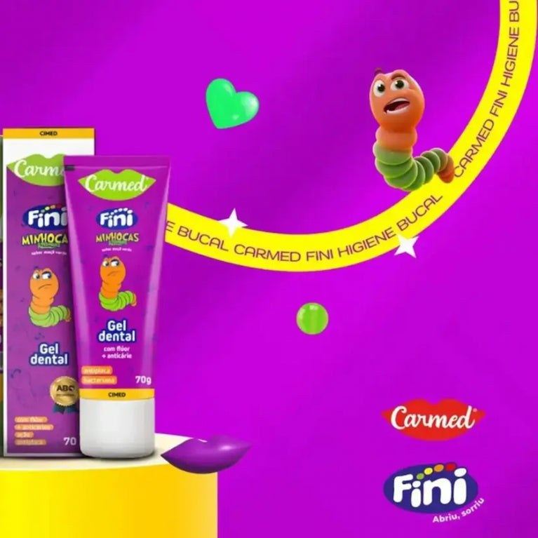 Gel Dental Carmed Fini Minhocas Azedinhas com Flúor 70g