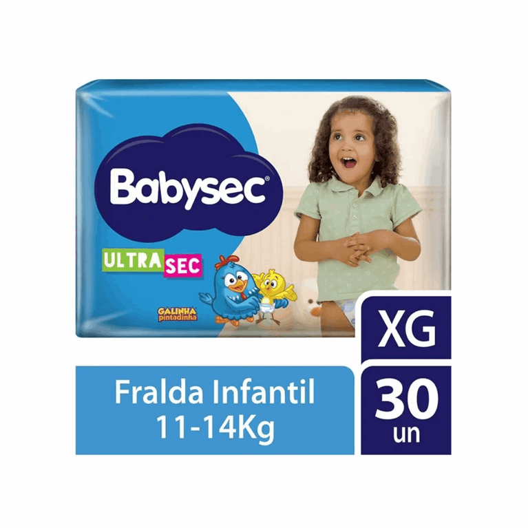 Babysec Fralda Ultrasec XG com 30 unidades