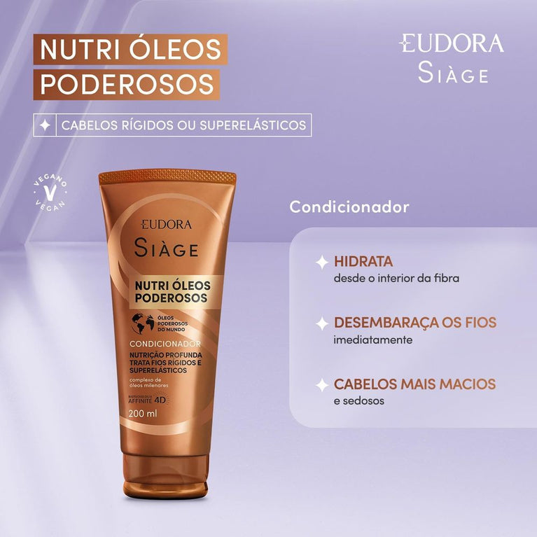 Eudora Siage Condicionador Nutri Oleos Poderosos 200Ml