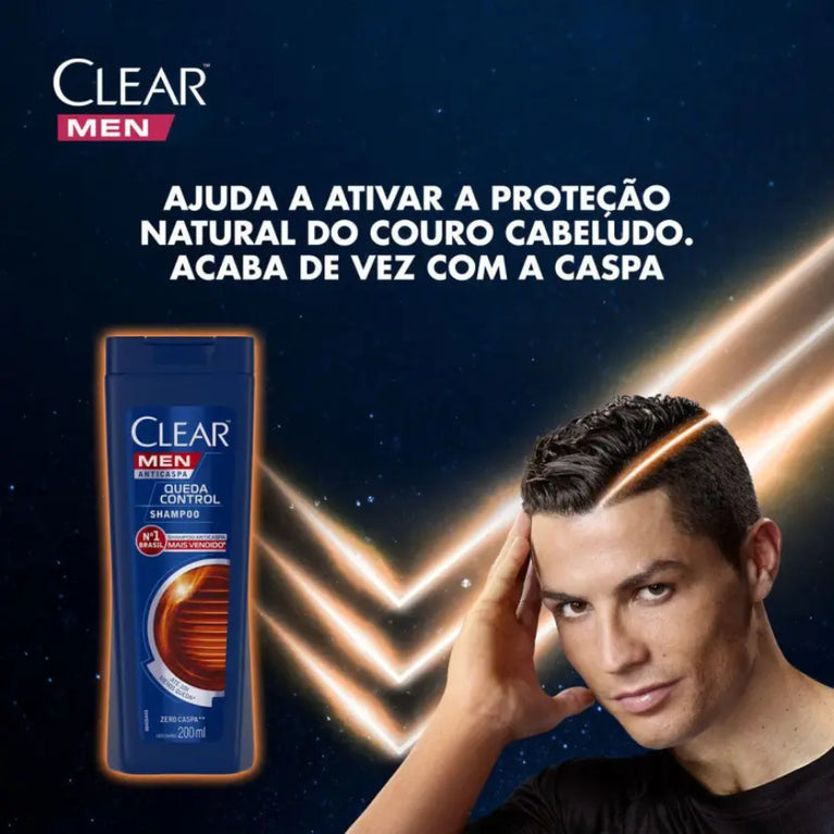 Shampoo Clear Men Queda Control Anticaspa 200ml