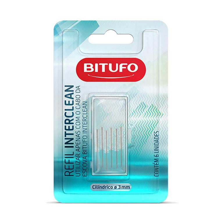 Refil da Escova Interdental Bitufo - 6 Unidades com 3mm - Drogaria Poupa Centro