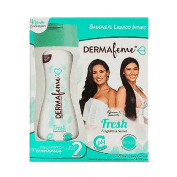 Kit Sabonete íntimo Dermafeme Fresh 2 unidades 200ml - Drogaria Poupa Centro