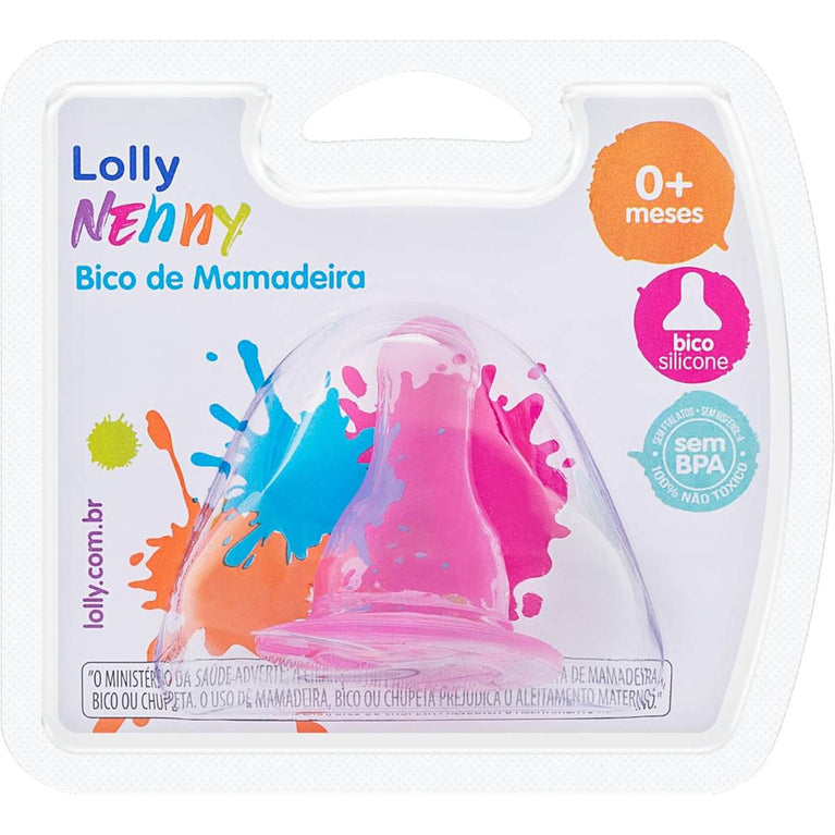 Lolly Bico De Mamadeira Silicone R Rosa