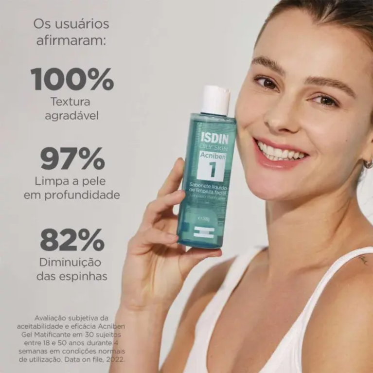 Isdin Acniben Sababonete Líquido Limpeza Facial 208G
