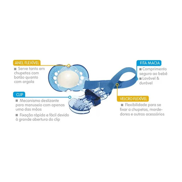 Prendedor de Chupeta - Mam Clip Azul