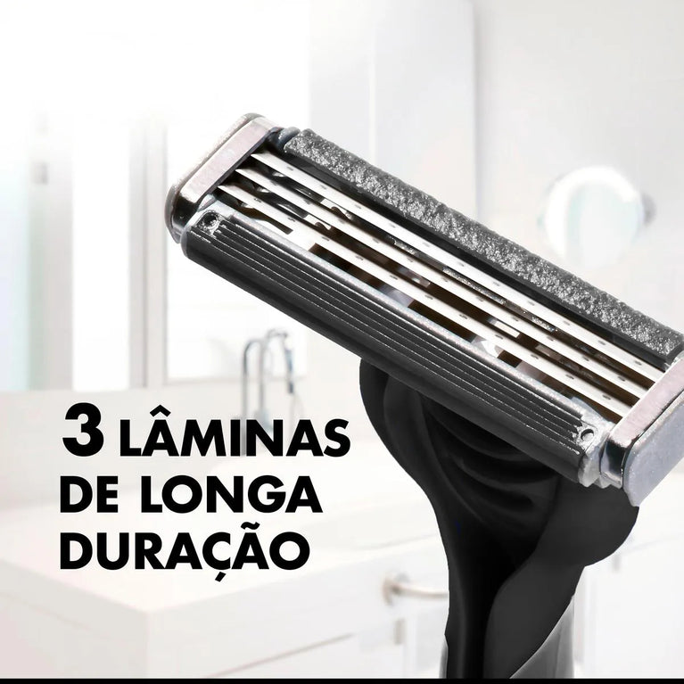 Aparelho de Barbear Gillette Prestobarba 3 Carvão Ativado 2 Unidades